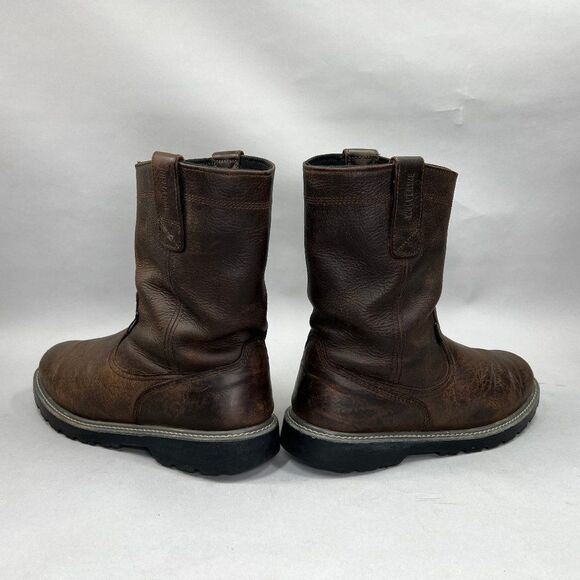 Wolverine Floorhand Boots Men's Size 12 Brown Leather 10” Waterproof Wellington - Picture 6 of 10
